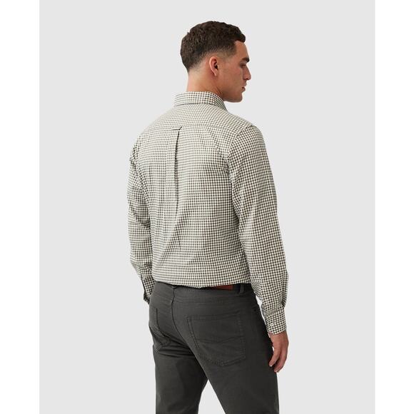 Rodd & Gunn Men's L Check Oxford Sports Fit Shirt · Loden Button Down Up - Picture 1 of 5